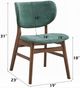 ACME Furniture Bevis 2-Piece Green/Walnut Side Chair Set-2