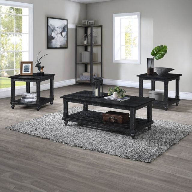 New Classic® Home Furnishings Cade 3-Piece Distressed Black Occasional Table Set-1