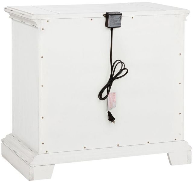 Coaster®  McKinney Vintage White Nighstand with Dual USB-4