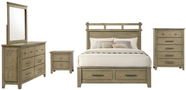 Coaster® Hazlewood 4-Piece Vineyard Oak Eastern King Panel Bedroom Set-0