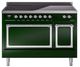 Ilve® Nostalgie II Noblesse 48'' Emerald Green Pro Style Induction Range with Chrome Trim-0