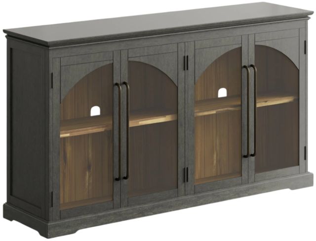 Jofran Inc. Archdale Gray 4-Door Gothic Arch Accent Cabinet-0