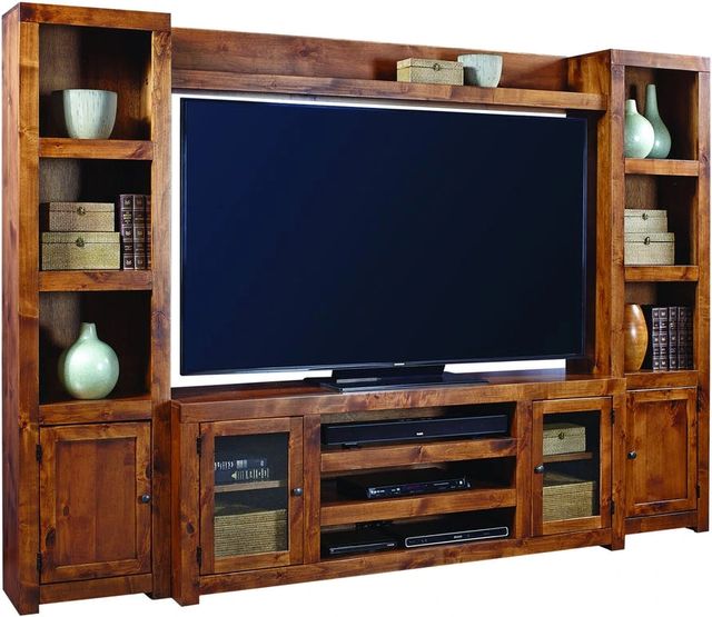 aspenhome® Contemporary Alder Lifestyle Fruitwood 72" Entertainment Wall-0