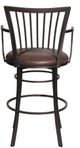 Steve Silver Co. Bayview Gunmetal Swivel Bar Stool-4
