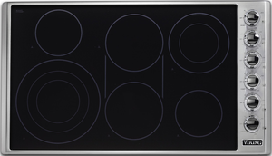 Top view of the https://www.arnoldsappliance.com/product/viking-professional-5-series-36-stainless-steel-electric-radiant-cooktop-vecu53-627361