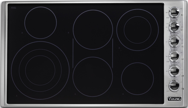 Viking®  5 Series 36" Stainless Steel Electric Radiant Cooktop-0