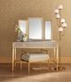 Currey & Company Arden Ivory/Satin Brass Vanity Mirror-2