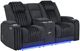 Global Furniture USA Black Power Reclining Loveseat with Power Headrest-0