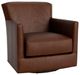 Bassett® Furniture Customizable New American Living Leather Thin Track Arm Swivel Chair-0