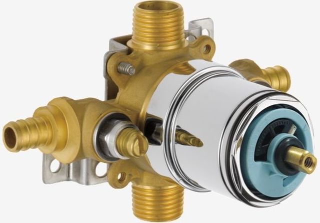 Peerless Core Brass Tub and Shower Valve Body with Stops and Pex Connections-0