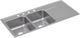 Elkay Lustertone® Classic Lustrous Satin 48" x 22" x 7-5/8" Equal 4-Hole Double Bowl Drop-In Sink with Right Drainboard-0