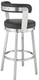 Armen Living Bryant Black 30" Swivel Bar Stool-2
