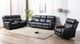 Mazin Furniture Carnegie Black Manual Reclining Loveseat with Center Console-4