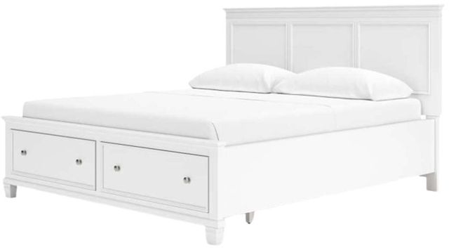 Signature Design by Ashley® Fortman White California King Panel Storage Bed-2