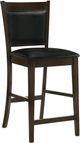 Coaster® Jaden 2-Piece Black/Espresso Upholstered Counter Stools-1