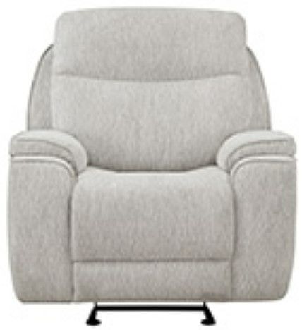New Classic® Home Furnishings Lucerne White Glider Recliner with Powered Headrest and Footrest-0