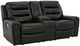 Signature Design by Ashley® Warlin Black Power Reclining Loveseat with Console-0