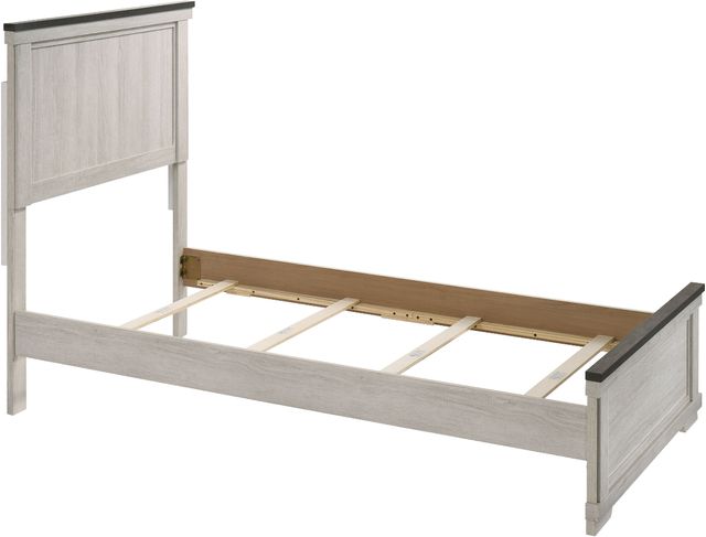Crown Mark Leighton Gray/White Twin Panel Bed-1