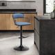 Armen Living Nash Black/Blue Adjustable Bar Stool-1