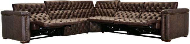 Hooker® Furniture SS Savion Deux West Saddlewood 5-Seat with 4 Power Recliners and 6 Power Headrests-5