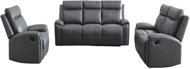 Steve Silver Co. Gaston 3-Piece Gray Manual Reclining Set-0