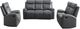 Steve Silver Co. Gaston 3-Piece Gray Manual Reclining Set-0