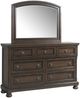 Elements International Kingston Walnut Dresser and Mirror-0