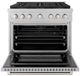 ZLINE Paramount 36" 5.2 Cu. Ft. Satin Stainless Steel Gas Range with 6 Burner DuoPro™ Cooktop and Convection Gas Oven-4