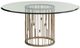 Lexington Home Shadow Play Rendezvous Clear Top 60" Dining Table with Burnished Silver Leaf Base-0