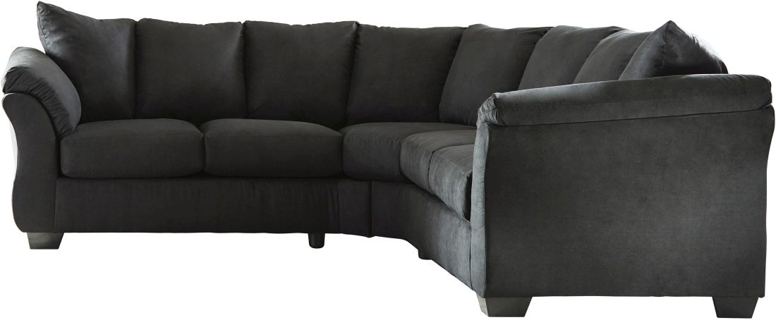 Black 2 piece sectional hotsell
