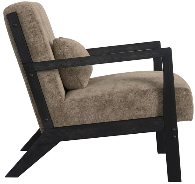 Elements International Marina Brushed Espresso/Langley Cocoa Accent Chair-3
