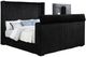 Coaster® Centergrove Black Eastern King Upholstered Wingback Sleigh Bed-2