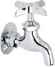 Elkay Chrome Commercial Service/Utility Single Hole Wall Mount Faucet with Plain End-0