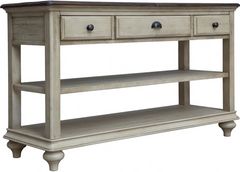 Cottage Creek Furniture Hampton Brown Sofa Table with Off-White Base