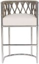 Vanguard® Furniture Vanguard Vree Jake Ivory/Polished Stainless Steel Bar Stool-1