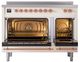 Ilve® Nostalgie II Noblesse 48'' Antique White Pro Style Induction Range with Copper Trim-1