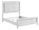 Coaster® Marielle Distressed White Eastern King Panel Bed -1