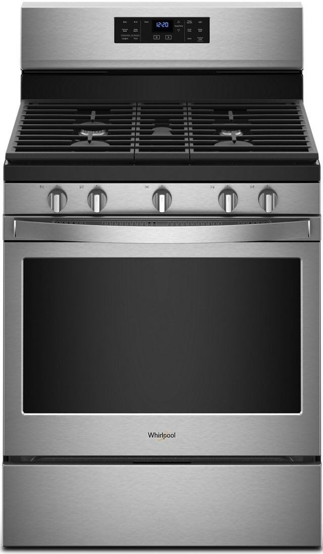 Whirlpool® 30" Fingerprint Resistant Stainless Steel Free Standing Gas Range-0
