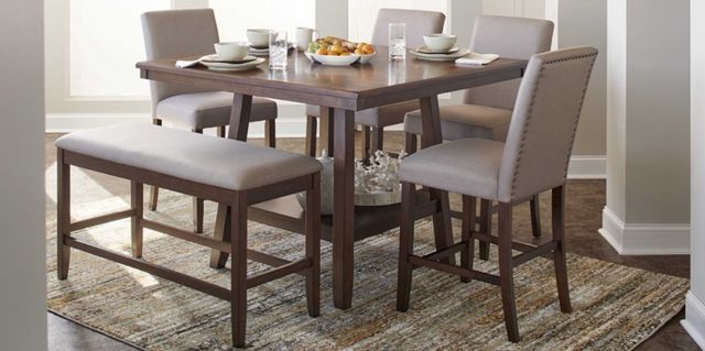 American Wholesale Furniture Seneca Brown Pub Counter Height Table-1