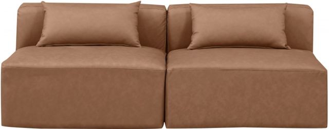 Meridian Furniture Cube 2-Piece Brown Sofa-1