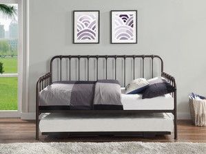 Mazin Furniture Constance Dark Bronze Daybed With Trundle-2
