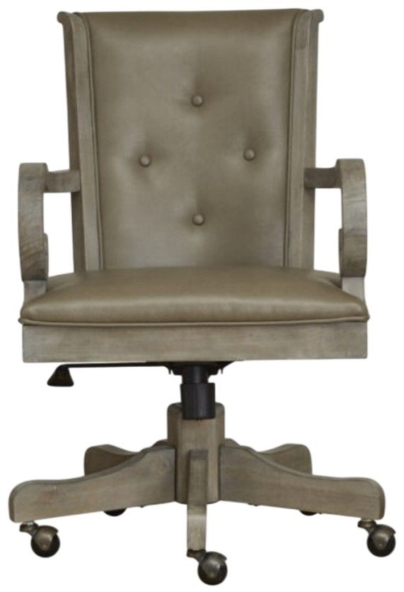 Magnussen Home® Tinley Park Dove Tail Gray Swivel Chair-3