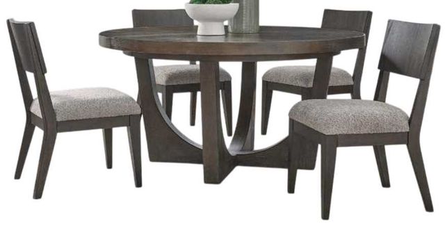 Liberty Furniture Cascade Falls 5-Piece Gray Mist/Satin Espresso Optional Pedestal Dining Set-0