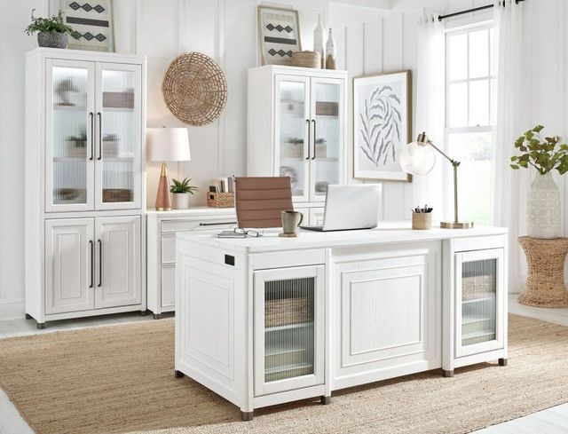 aspenhome® Norah Simply White Door Bookcase-3