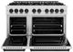 ZLINE Classic Series 48" Satin Stainless Steel Pro Style Dual Fuel Range with Matte Black Accents-3