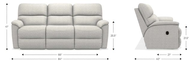 La-Z-Boy® Brooks Taupe Manual Reclining Sofa-2