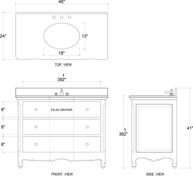 Bramble Customizable Provence Single Vanity-1