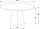Coaster® Franklin 5-Piece Gray/Dark Oak Round Dining Table Set-5