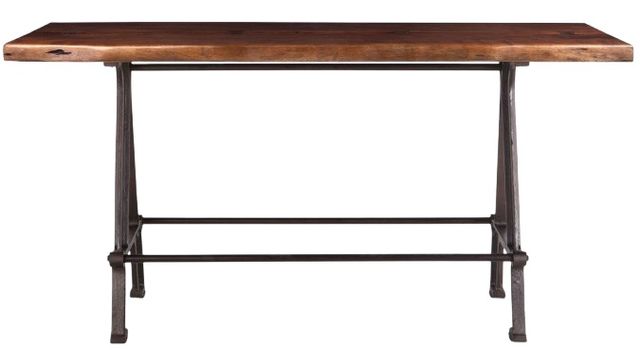 Home Trends & Design Industrial Loft Antique Zinc/Walnut Gathering Table-1