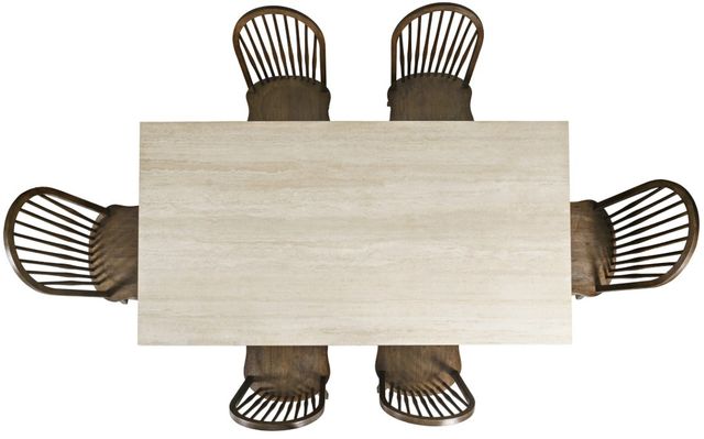 Jofran Inc. Sierrafina Beige 87" Trestle Dining Table with Cortado Base-2